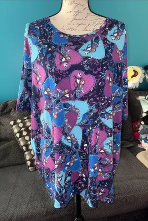 LuLaRoe Disney "The Nightmare Before Christmas" Irma Tunic, Medium thumbnail 1