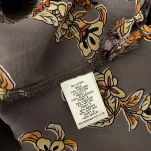 JOHN MARK Floral Velvet Burnout Animal Bell Sleeve Blouse Top Tie Waist Large thumbnail 9