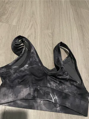 all in motion Black Marble-Print Wireless Sports Bra thumbnail 2