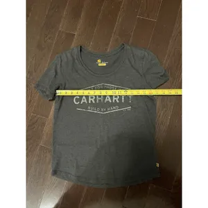 Grey Small Scoop Neck Carhartt Womens T shirt. thumbnail 6