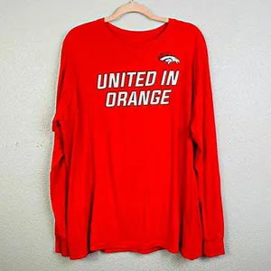 NFL Team Apparel Denver Broncos United In Orange Long Sleeve‎ Top XL thumbnail 2