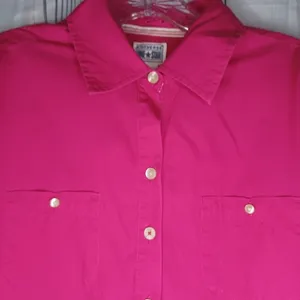 Converse One Star Bright Pink Y2K Retro Casual Utility Camp Button-Up Shirt thumbnail 3