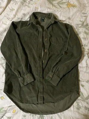 Wild Fable Top Green Button-Up thumbnail 1