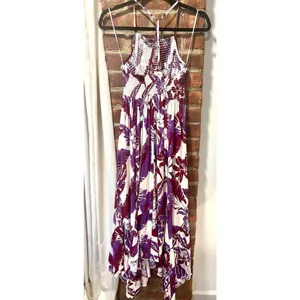 Free People Heat Wave Maxi Slip Tropical Floral Dress XS thumbnail 8