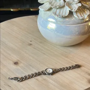 Precision by Gruen Swiss Made Vintage Silver Chain Link Watch thumbnail 2