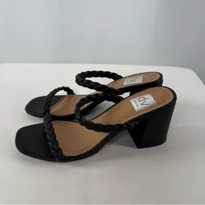 Dolve Vita Braided Block Heel Sandal in Black Size 8‎ thumbnail 2