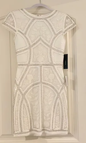 White Sequin Lulus Dress Mini thumbnail 1