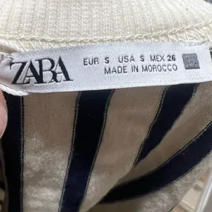 Zara Women's Nautical Striped Knot Crop Top Blue Sleeveless Size S thumbnail 6