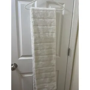 Kate Spade White Long Stole Fur Wrap thumbnail 5