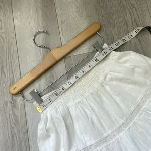 Tiered Mini Skirt cotton lace ruffle pull on womens White small cottagecore boho thumbnail 3