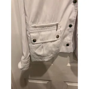 Lauren Ralph Lauren Womens‎ White Utility Safari Field Jacket Snap Front Size L thumbnail 2