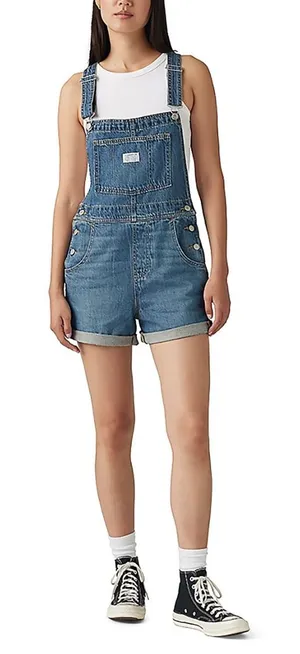 NWOT Levi's Women's Vintage Shortalls in Medium Wash Sz XL thumbnail 1
