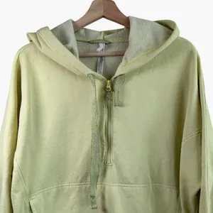 Free People Movement Sweatshirt Hoodie Sz L 1/4 Zip Green Athleisure thumbnail 5