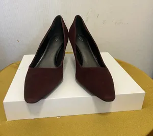 East 5th Wine Suede Pointed Toe Pumps thumbnail 1