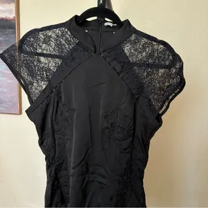 HOUSE OF CB 'Thea' Black Embroidered Mini Dress NWOT‎ XL thumbnail 5