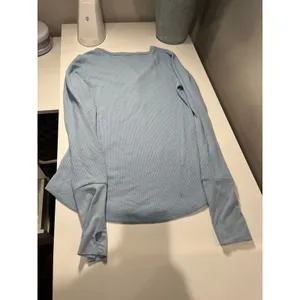 Twenty5A Light Blue Waffle Knit Henley Long Sleeve‎ Cuff Top Size S thumbnail 6