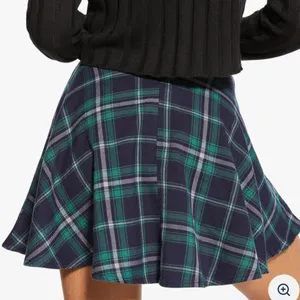 NEW Aeropostale Medium Plaid High Waist Flounce Skirt Green Blue NWT thumbnail 6