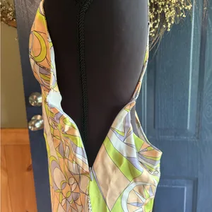 Zara Multicolor Cutout Backless Side Zip Dress size L thumbnail 4