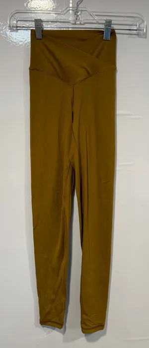High-Waist‎ Mustard Aerie crossover Leggings thumbnail 1