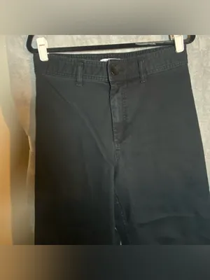 Zara Black High Waisted Career‎ Modest capsule Wide Leg Black Pants Normcore 10 thumbnail 5