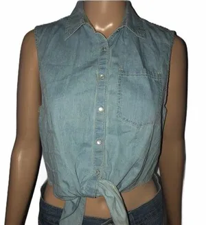 Forever 21 waist tie collared shirt thumbnail 1
