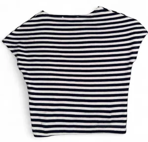 Zara navy & white striped baby tee thumbnail 2