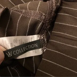 W Collection Brown Wide Leg‎ Pants Medium Stretch Workwear Office Classic thumbnail 5
