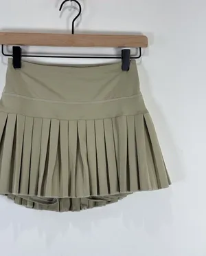 Gold Hinge Womens Skort Green Pleated Mini Tennis Skirt Lined High Waist XS thumbnail 6