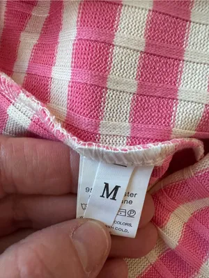 Pink and White Striped Wide Leg Pants thumbnail 5