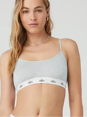 Alo ICON CAMI BRA in athletic heather grey NWT S thumbnail 1