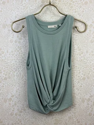 Wilfred Free by Aritzia Blue Sleeveless Twist Front Tank Top - Size - Small thumbnail 7