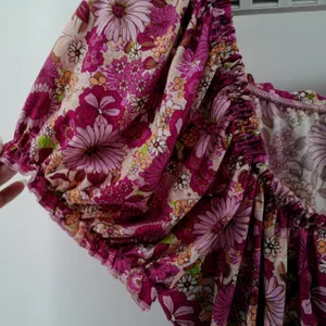 NWT No Comment Plus Womens Pink Purple Floral Stretch On Off Shoulder 3X Dress thumbnail 6