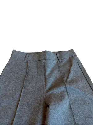 Quince Charcoal Ultra Stretch Ponte Flare Leg Trouser Pants Front Medium Women's thumbnail 2