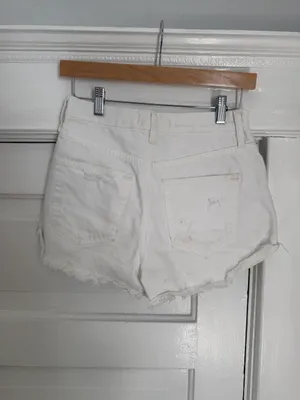 Free People White Denim Shorts thumbnail 3