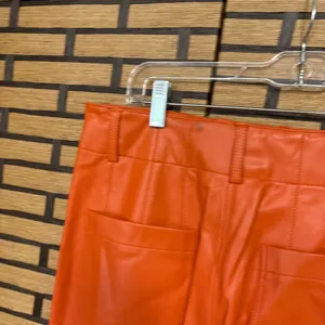 Anthropologie Maeve Orange‎ Faux Leather The Collete Pants Size 28 thumbnail 5