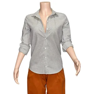SÉZANE Tomboy Stripe Shirt, Ecru/Blue, FR36/US4 thumbnail 9