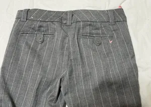 Vintage American Eagle gray with white pinstripe boot cut slacks thumbnail 4