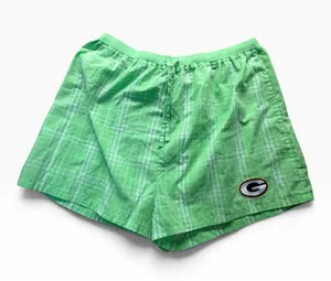 Vintage Green Bay Packers Reebok Women’s XL Plaid Lounge Shorts NFL Y2K thumbnail 1