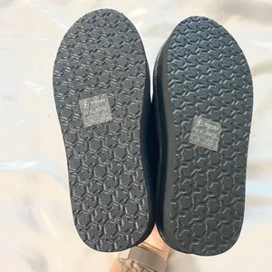 NEW Fitory Suede Black Cozy Platform Embroidered Clog Slippers / Mules US 6 thumbnail 5