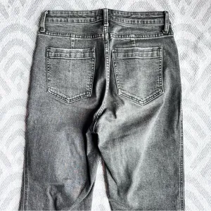 FREE PEOPLE // WE THE FREE High Rise CRVY Cropped Straight Leg Black Jeans 28 thumbnail 5