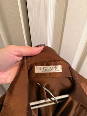 Silk Button Up Brown Size 18 thumbnail 2