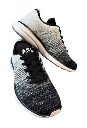 NEW APL‎ TECHLOOM Pro Women Sneakers Size 5.5 Athletic Black White Heather Gray thumbnail 1