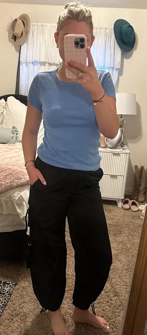 Black Cargo Pants Size L thumbnail 1