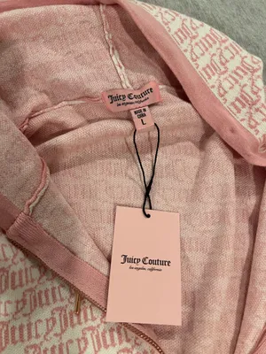 Juicy Couture Pink Logo Zip-Up Hoodie Sweater with Sweat Pants Set thumbnail 5