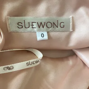 SUE WONG Crochet Blush Cocktail Mini Dress Size 0 thumbnail 9