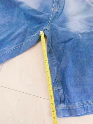 Women’s Wide Leg Baggy Denim Shorts Y2K Streetwear Vintage Washed Jean Bermuda thumbnail 7