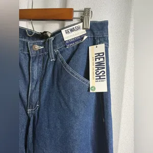 NWT Rewash Carpenter Jeans Denim Dark Wash‎ High Waist size 13 31 NEW! 0441 thumbnail 2