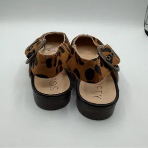 Sole Society Topanga Leopard Calf Hair Slingback Flats Buckle Women’s 5.5 thumbnail 4