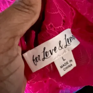 For Love And Lemons Neon Pink Lace Blouse thumbnail 5