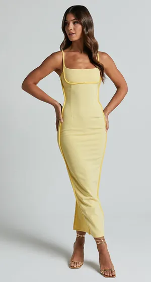 New Showpo ABEGAILLE Midi Dress Bodycon Dress Size Large MSRP $99 thumbnail 1